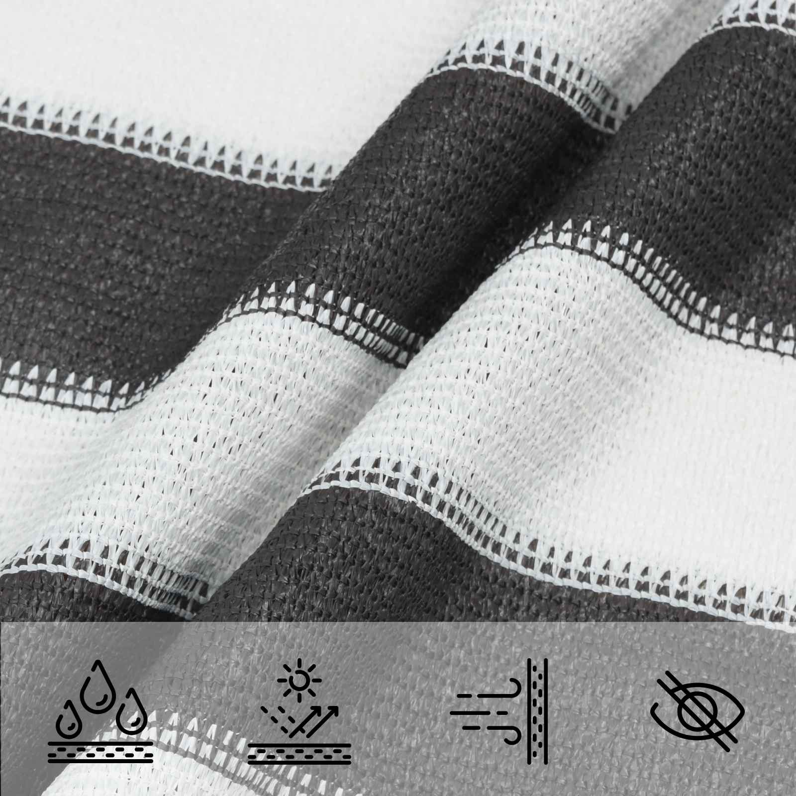 Telo Ombra Antracite e Bianco 2,5 x 4 m HDPE