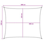 Telo Ombra Antracite e Bianco 2,5 x 4 m HDPE