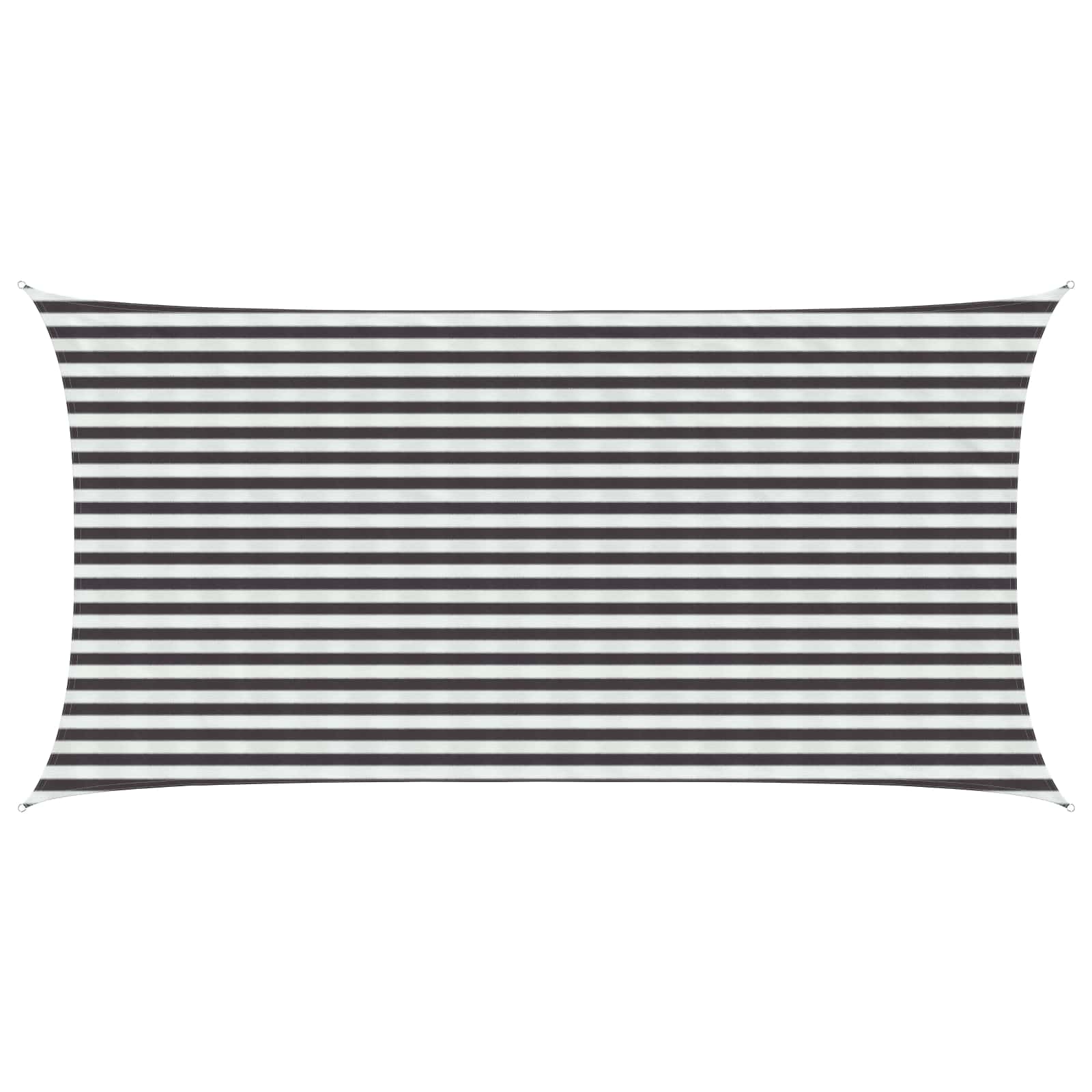 Telo Ombra Antracite e Bianco 2,5 x 5 m HDPE
