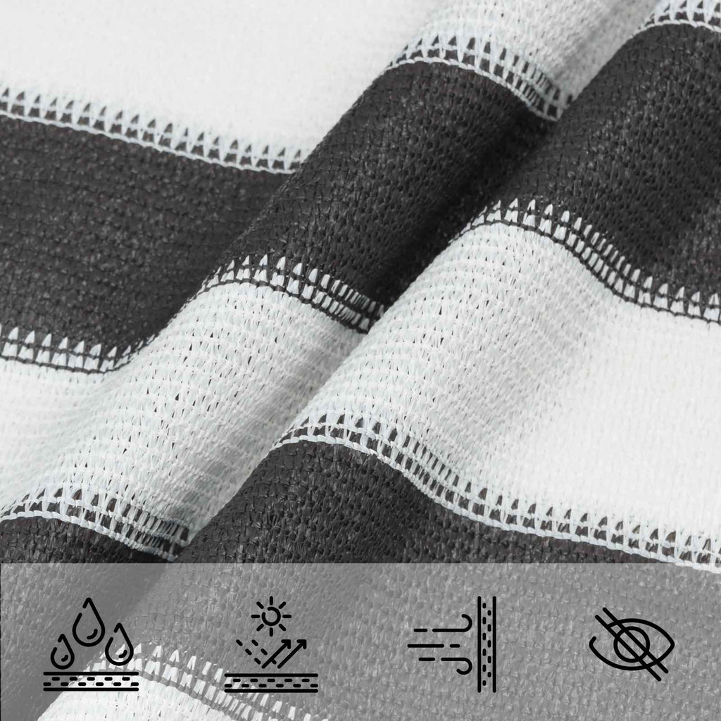 Telo Ombra Antracite e Bianco 3 x 4 m HDPE