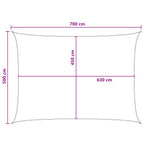 Telo Ombra Antracite e Bianco 5 x 7 m HDPE