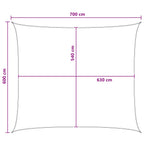 Telo Ombra Antracite e Bianco 6 x 7 m HDPE