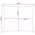 Telo Ombra Antracite e Bianco 6 x 8 m HDPE