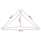 Telo Ombra Antracite e Bianco 3 x 3 x 4,2 m HDPE