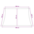 Telo Ombra Antracite e Bianco 3 / 4 x 3 m HDPE