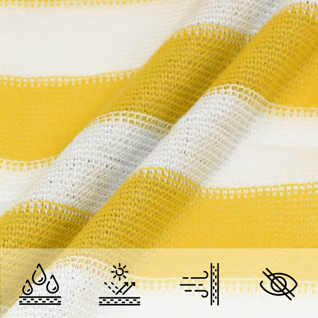 Telo Ombra Giallo e Bianco 2 x 2 m HDPE