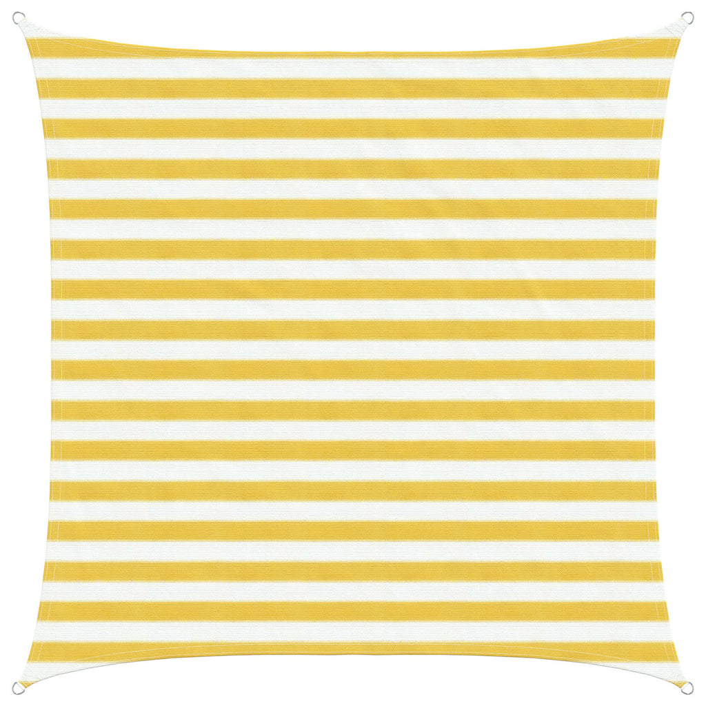 Telo Ombra Giallo e Bianco 2 x 2 m HDPE