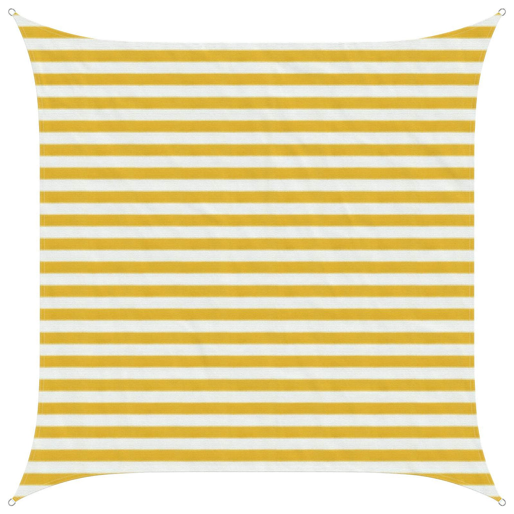 Telo Ombra Giallo e Bianco 2,5 x 2,5 m HDPE