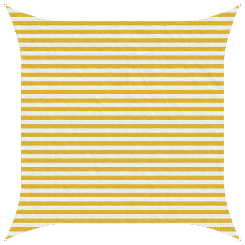Telo Ombra Giallo e Bianco 3,6 x 3,6 m HDPE
