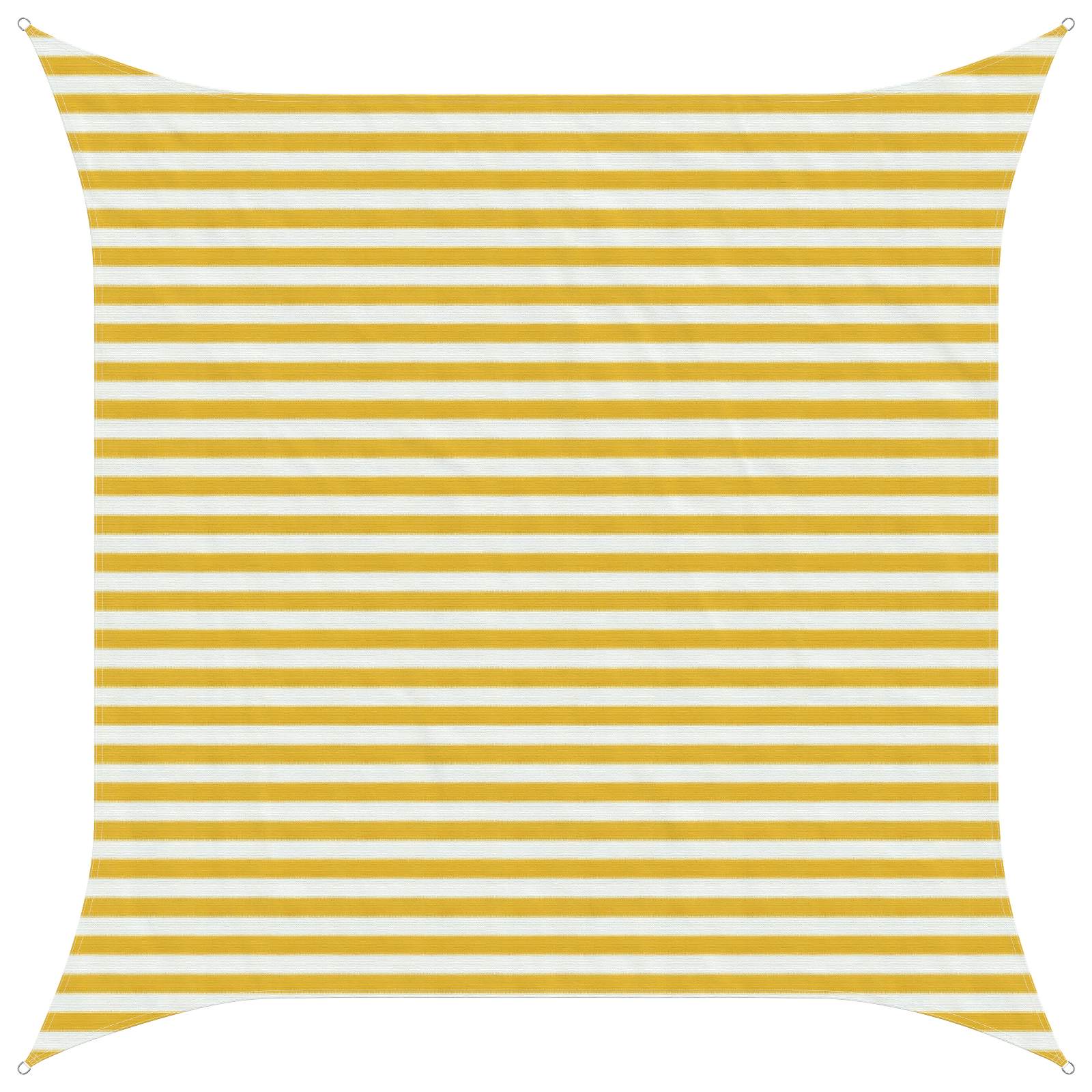 Telo Ombra Giallo e Bianco 3,6 x 3,6 m HDPE