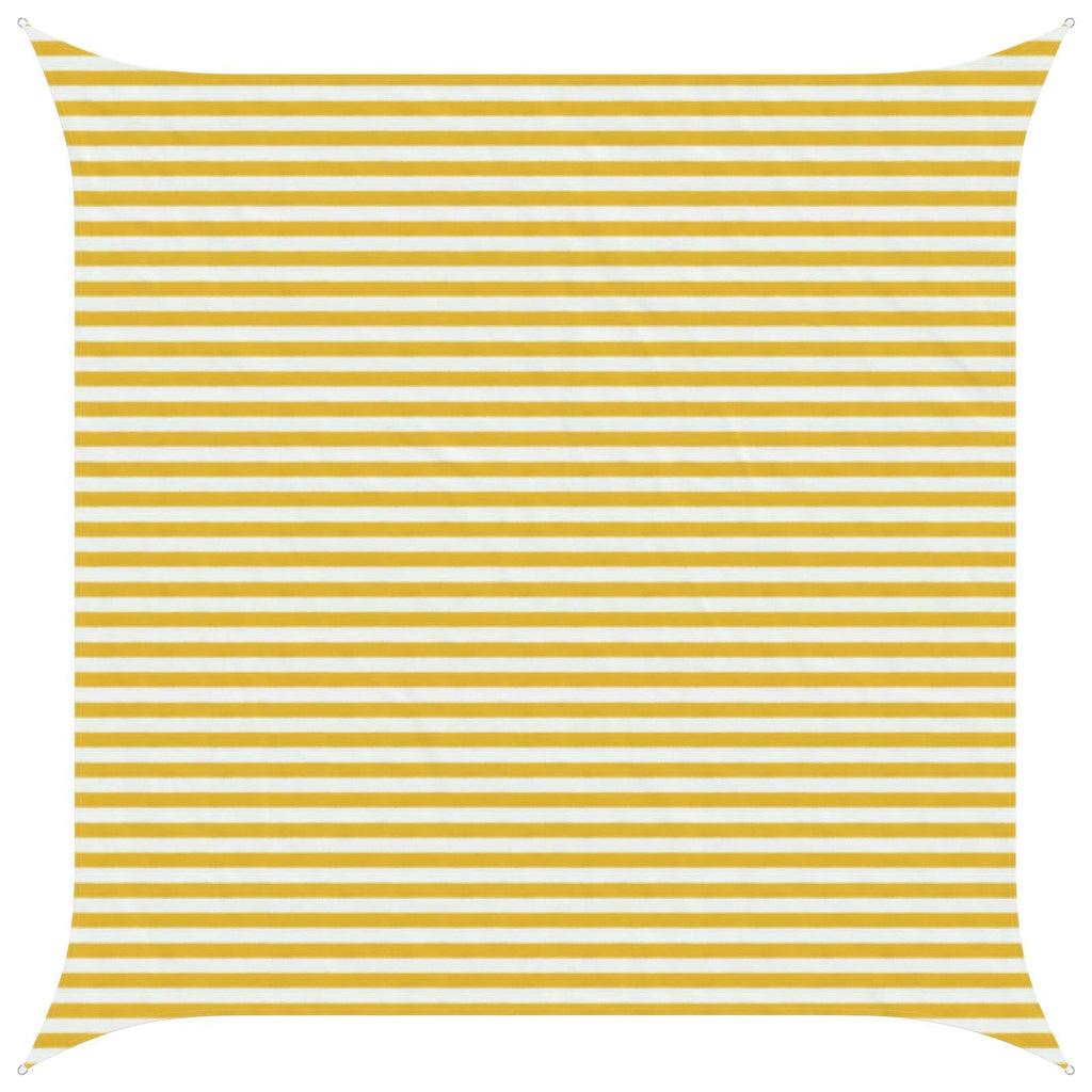 Telo Ombra Giallo e Bianco 4 x 4 m HDPE