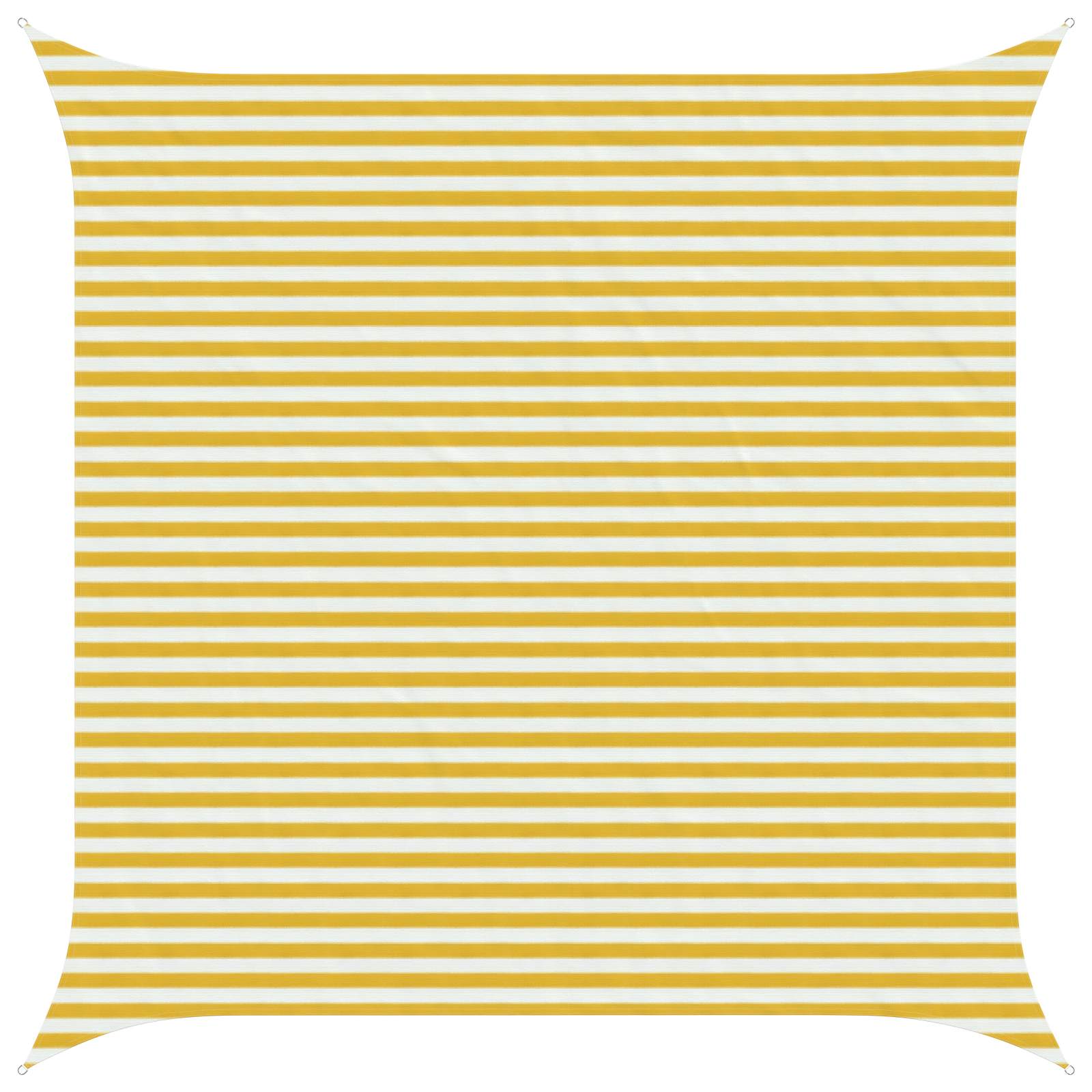 Telo Ombra Giallo e Bianco 4 x 4 m HDPE