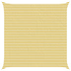 Telo Ombra Giallo e Bianco 5 x 5 m HDPE