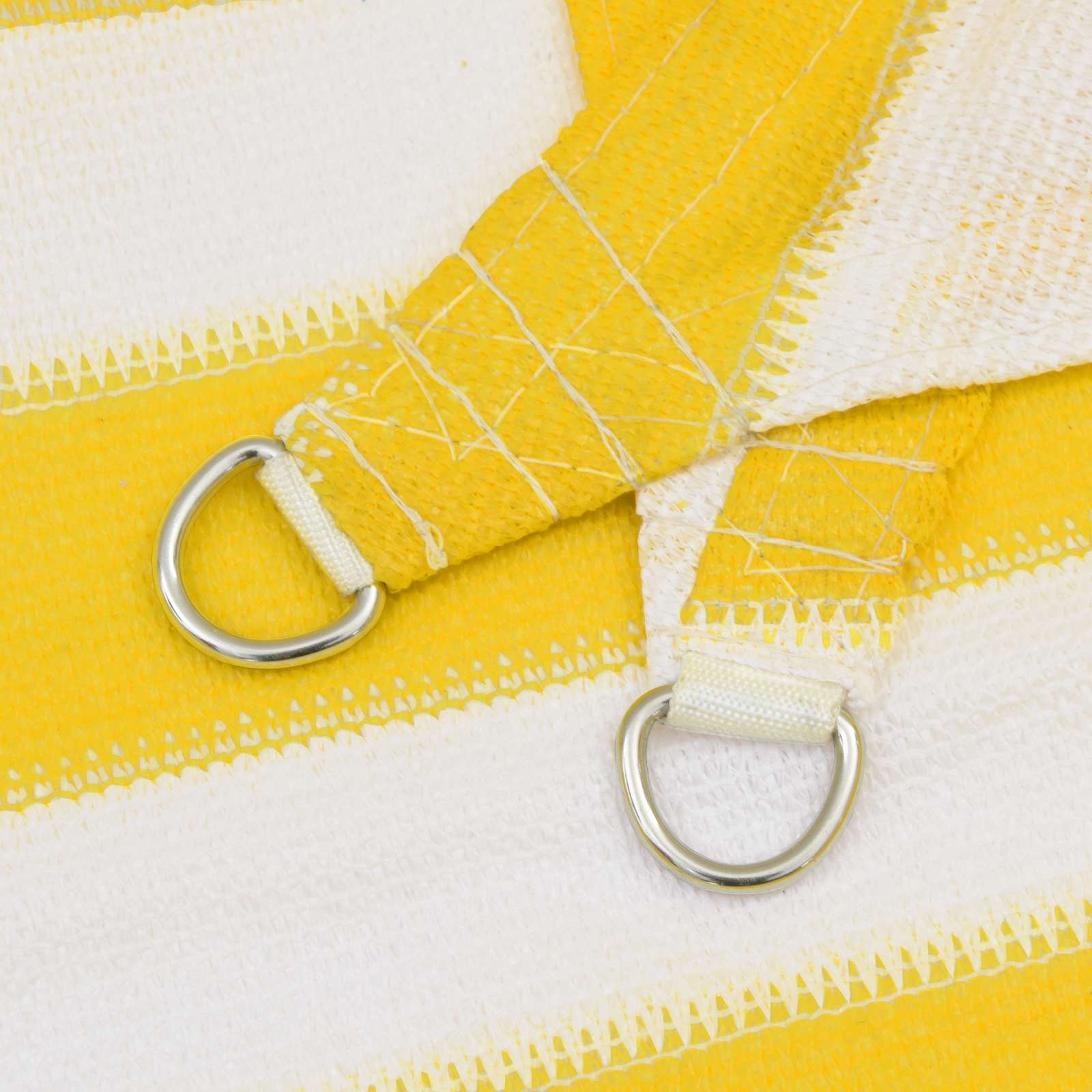 Telo Ombra Giallo e Bianco 6 x 6 m HDPE