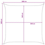 Telo Ombra Giallo e Bianco 6 x 6 m HDPE