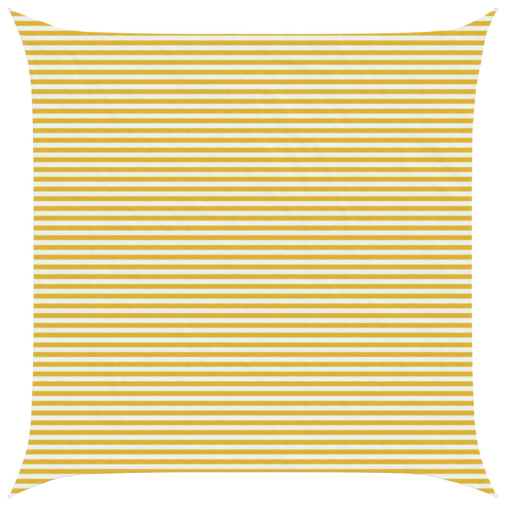 Telo Ombra Giallo e Bianco 7 x 7 m HDPE