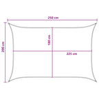 Telo Ombra Giallo e Bianco 2 x 2,5 m HDPE
