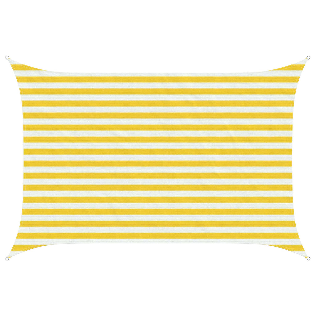 Telo Ombra Giallo e Bianco 2 x 3,5 m HDPE