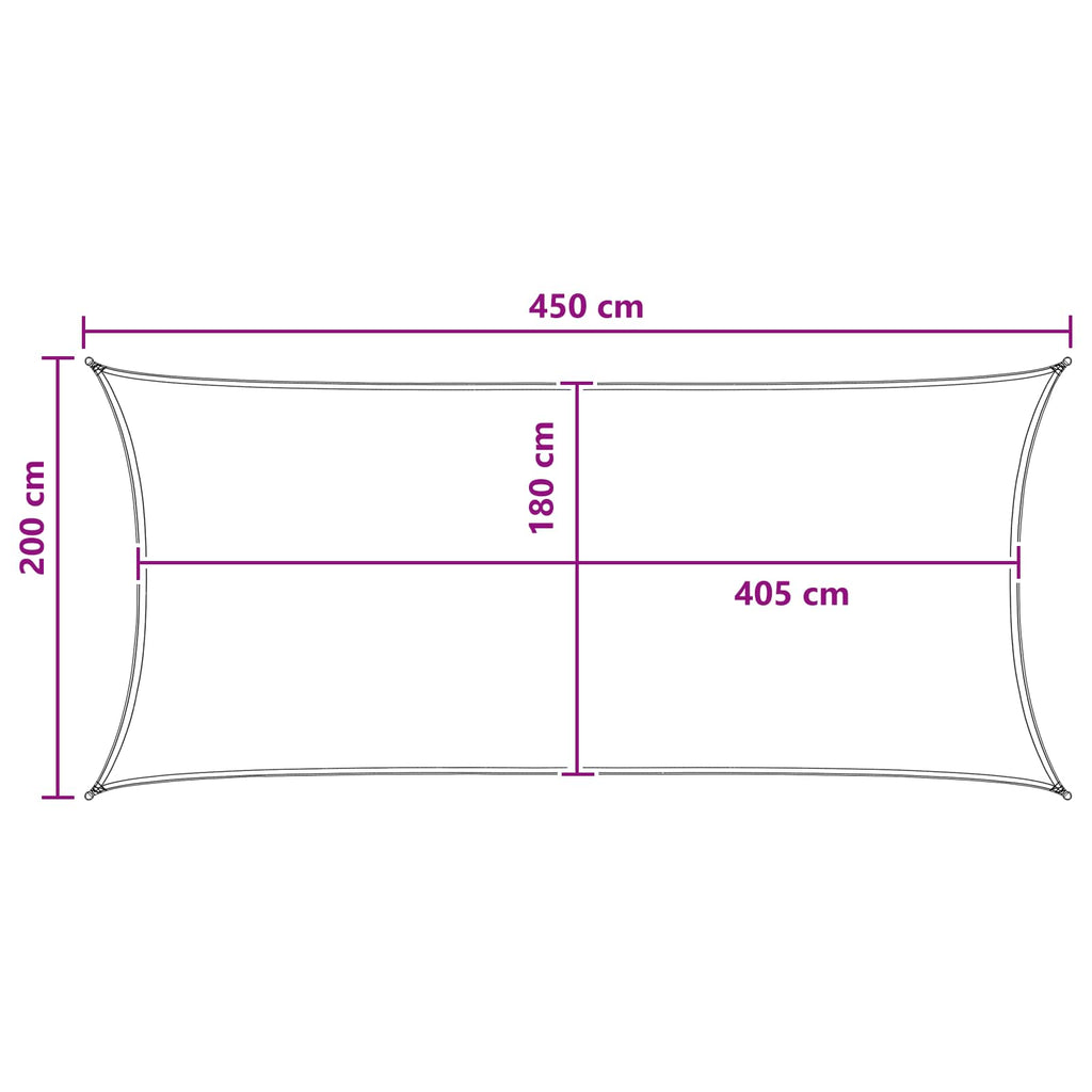 Telo Ombra Giallo e Bianco 2 x 4,5 m HDPE