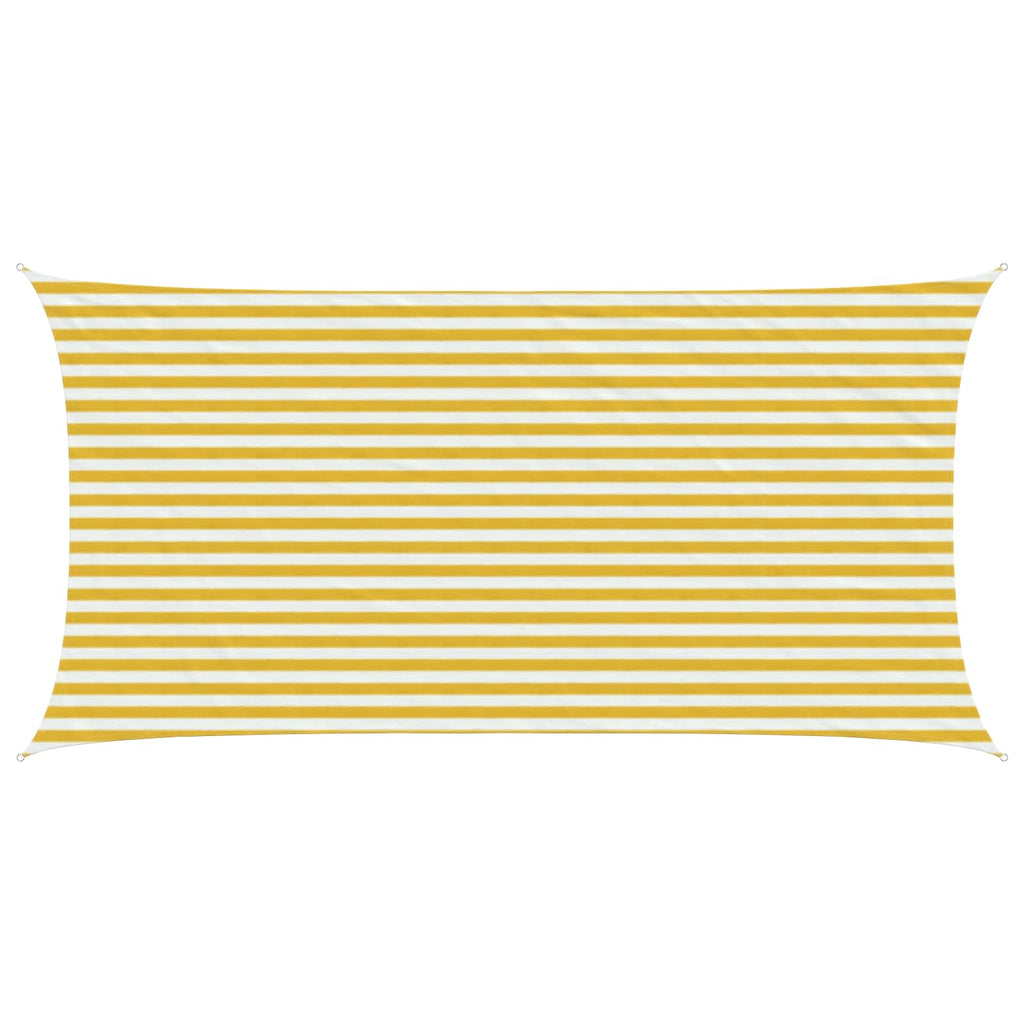 Telo Ombra Giallo e Bianco 2,5 x 5 m HDPE