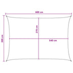 Telo Ombra Giallo e Bianco 3 x 6 m HDPE