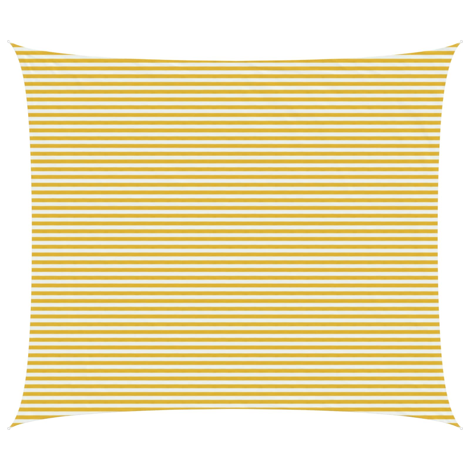 Telo Ombra Giallo e Bianco 6 x 8 m HDPE