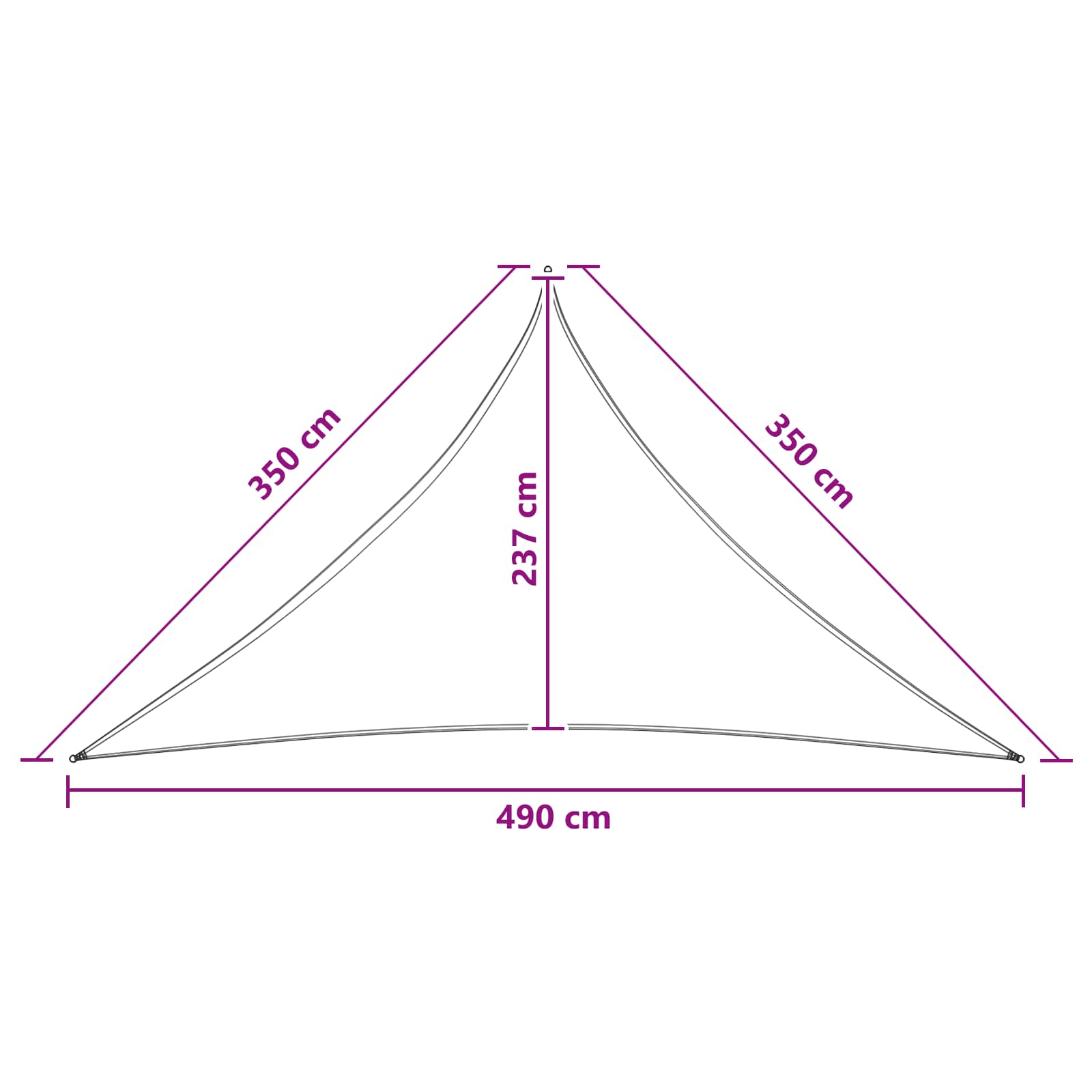 Telo Ombra 3,5 x 3,5 x 4,9 m HDPE
