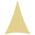Telo Ombra 5 x 7 x 7 m HDPE Triangolare Giallo e Bianco