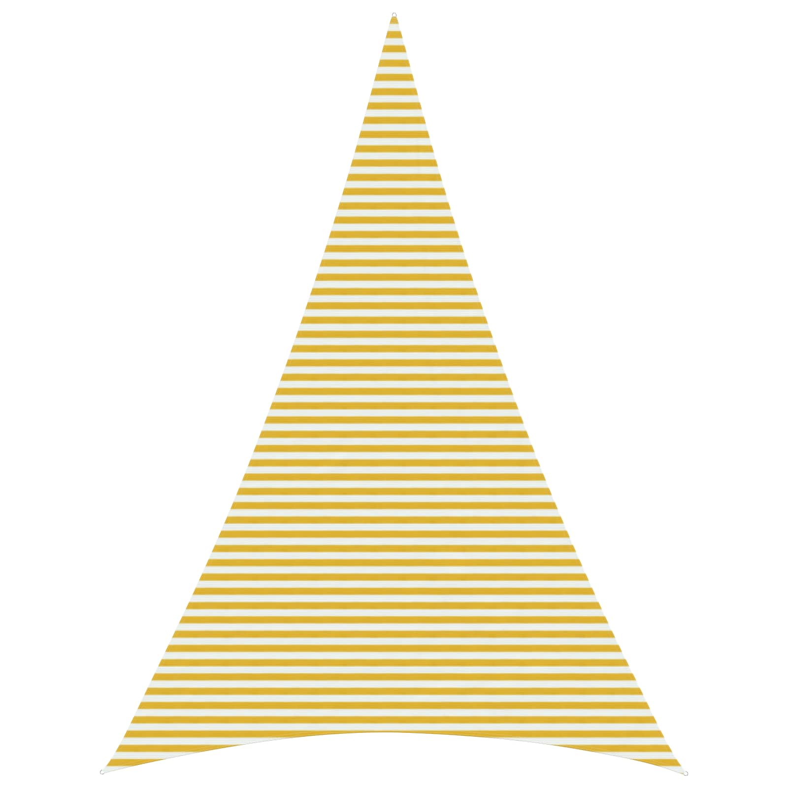 Telo Ombra 5 x 7 x 7 m HDPE Triangolare Giallo e Bianco