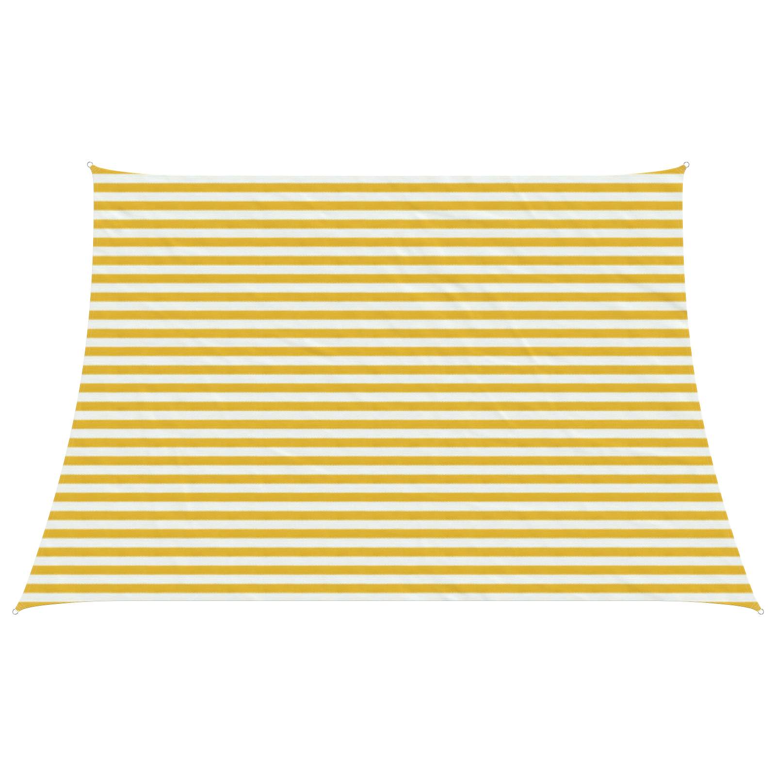 Telo Ombra Giallo e Bianco 4 / 5 x 3 m HDPE