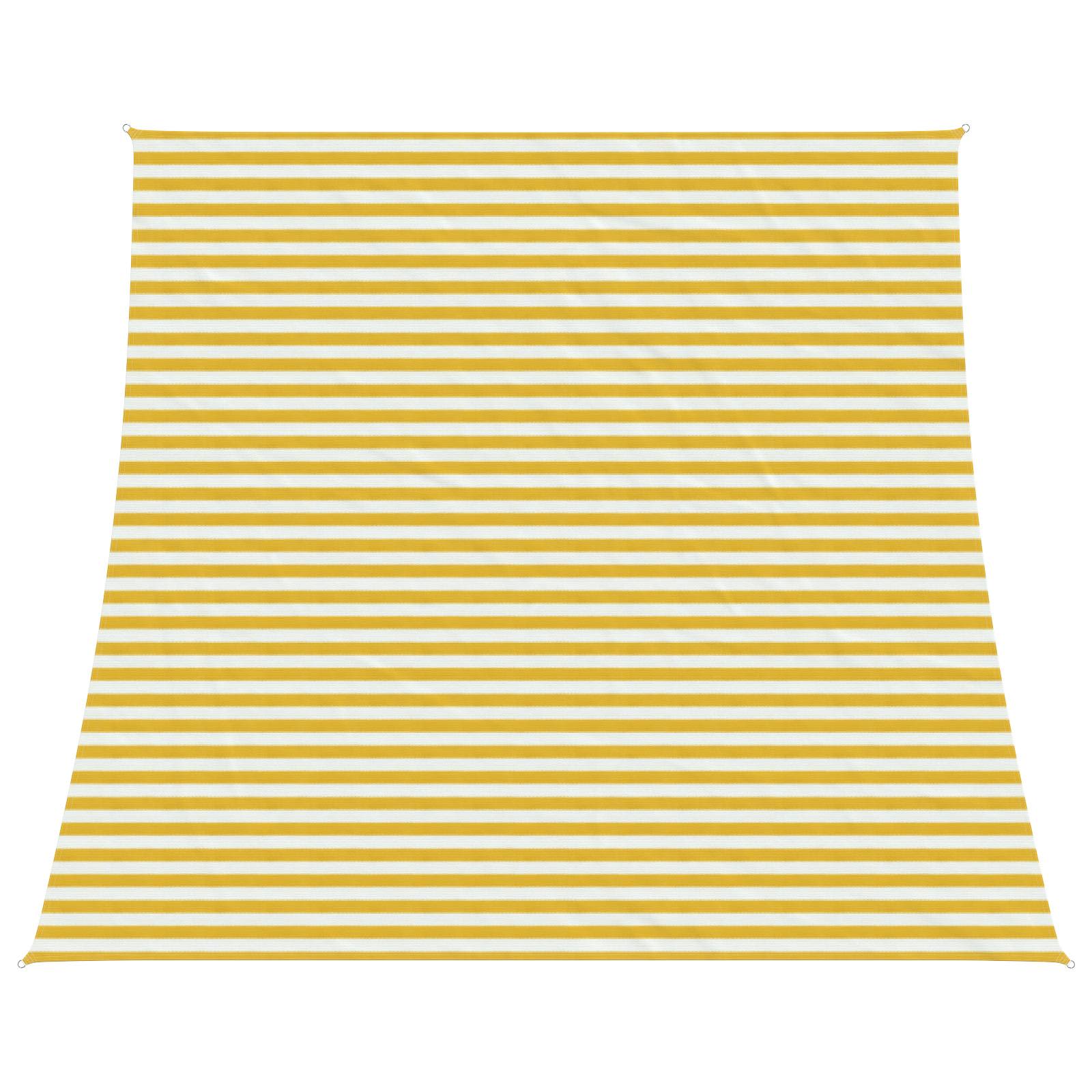 Telo Ombra Giallo e Bianco 4 / 5 x 4 m HDPE