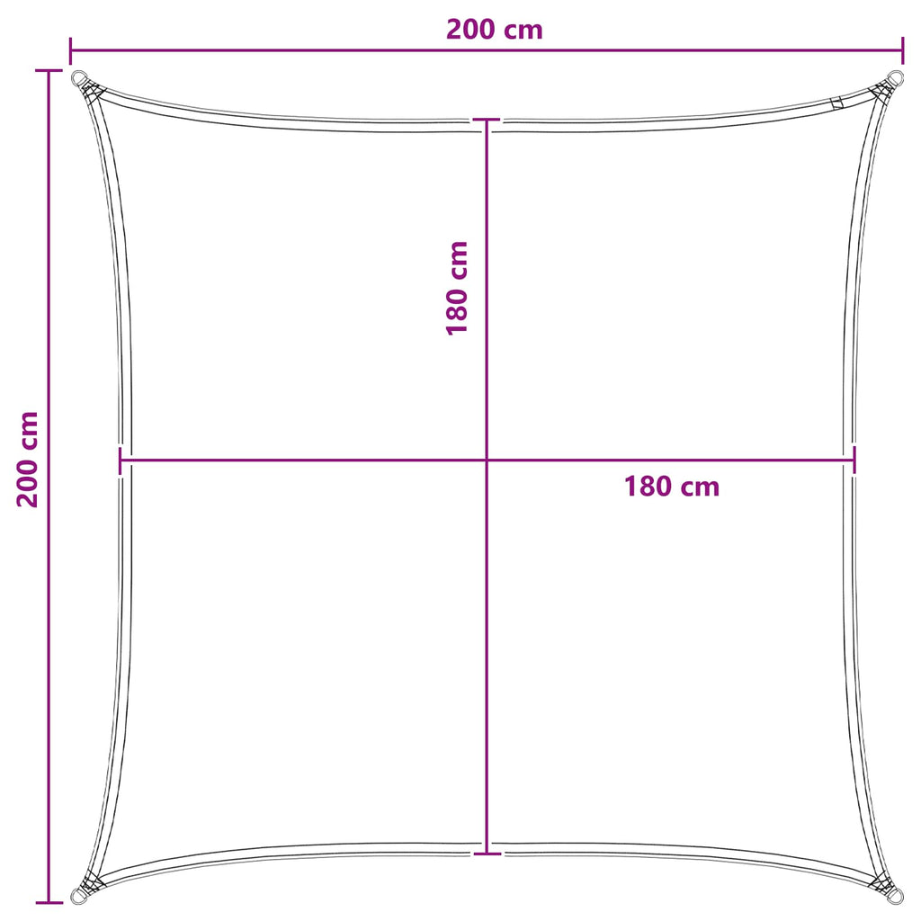 Telo Ombra Blu e Bianco 2 x 2 m HDPE