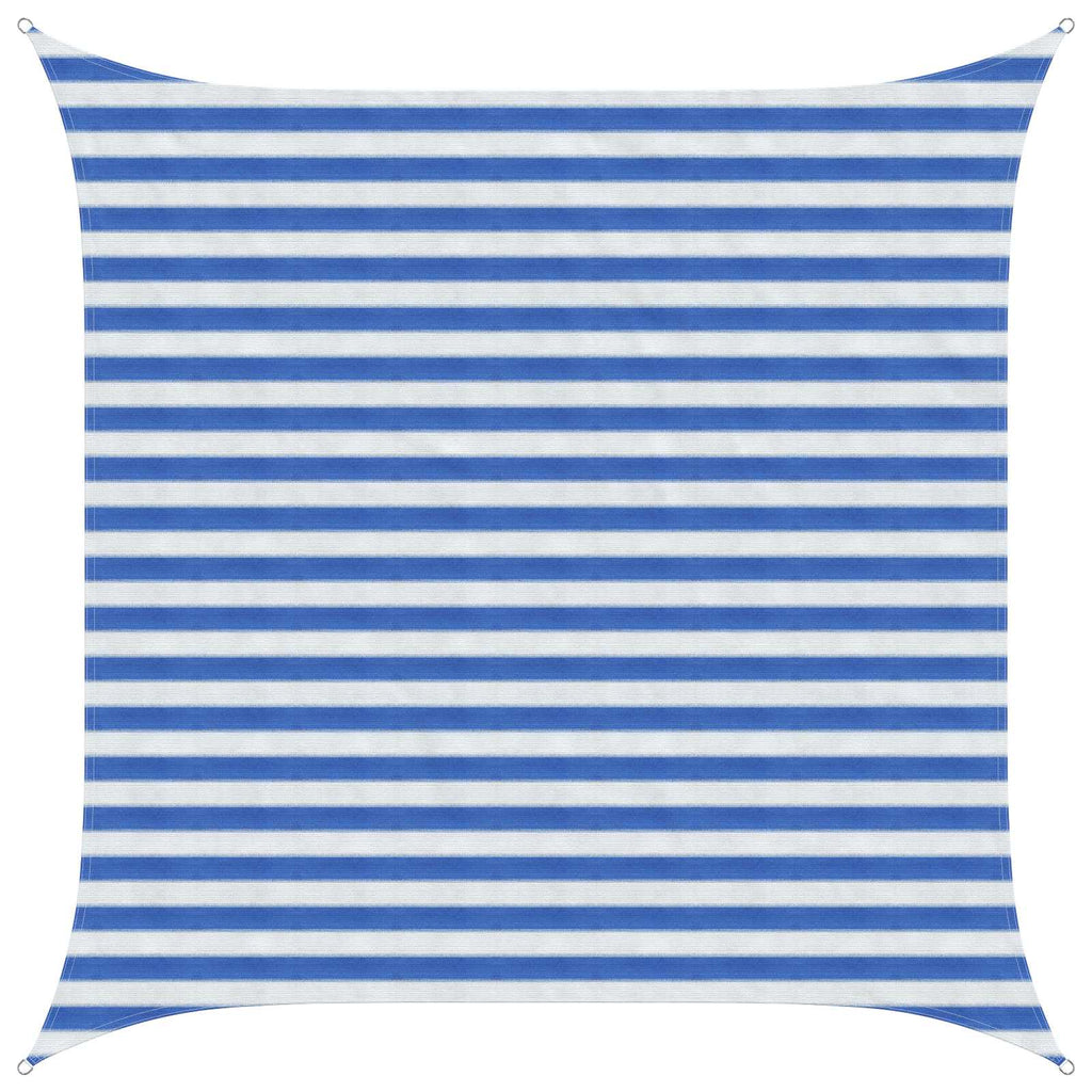 Telo Ombra Blu e Bianco 2,5 x 2,5 m HDPE