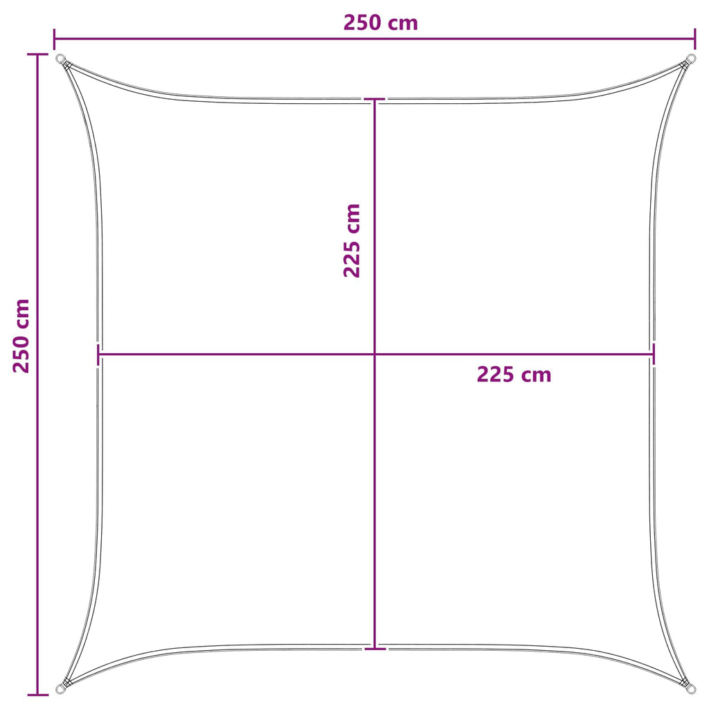 Telo Ombra Blu e Bianco 2,5 x 2,5 m HDPE
