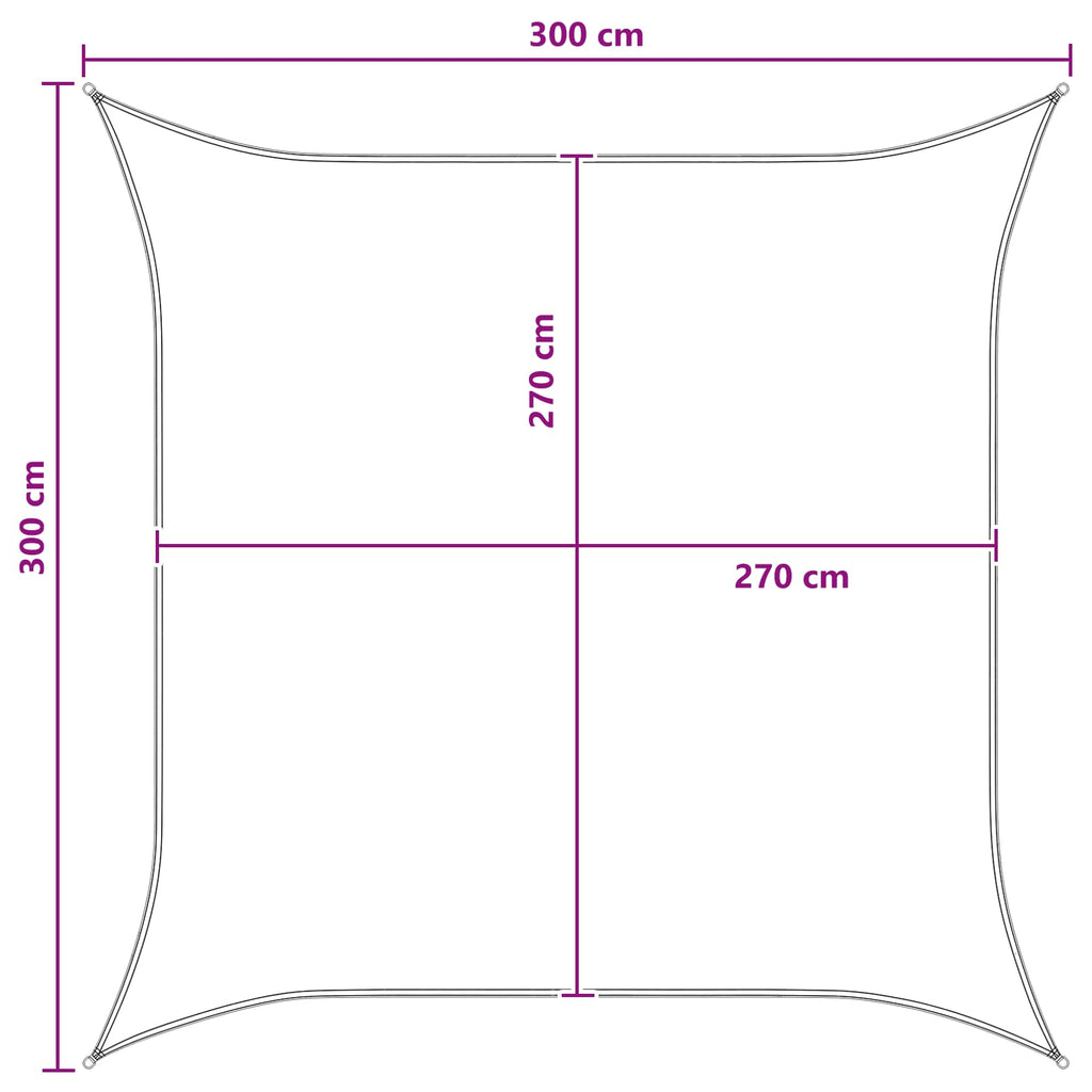 Telo Ombra Blu e Bianco 3 x 3 m HDPE