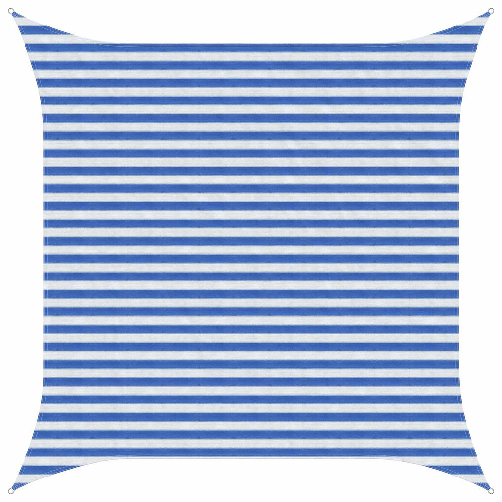 Telo Ombra Blu e Bianco 3,6 x 3,6 m HDPE