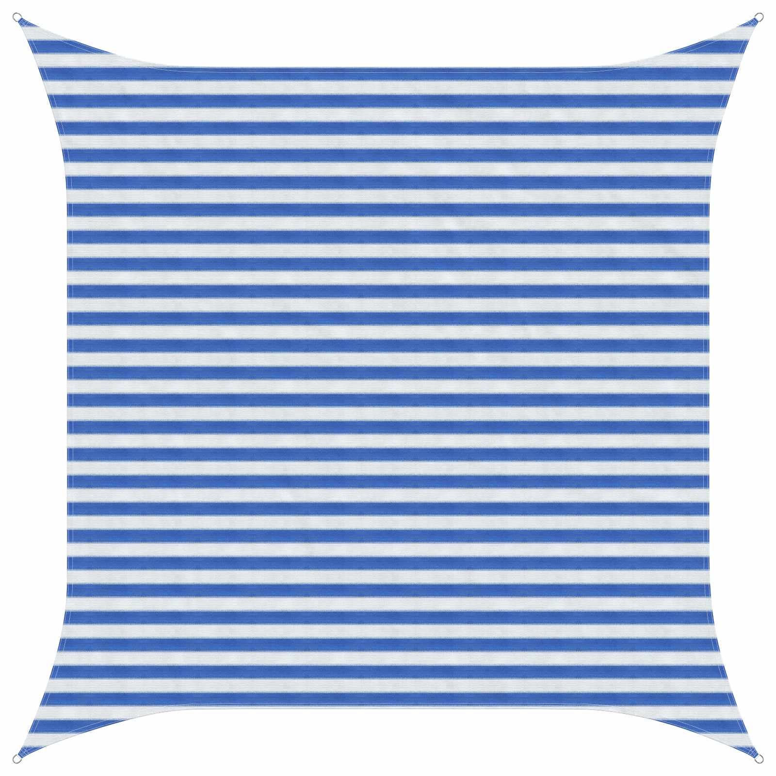 Telo Ombra Blu e Bianco 3,6 x 3,6 m HDPE