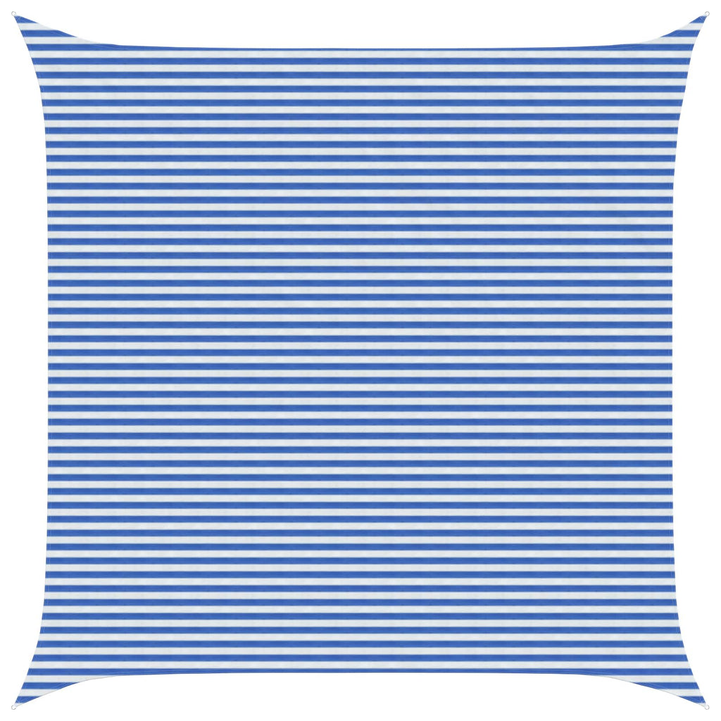 Telo Ombra Blu e Bianco 7 x 7 m HDPE