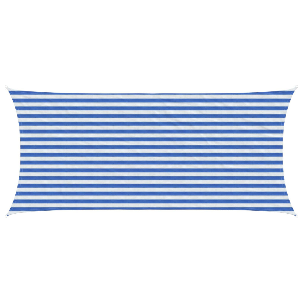 Telo Ombra Blu e Bianco 2 x 4,5 m HDPE