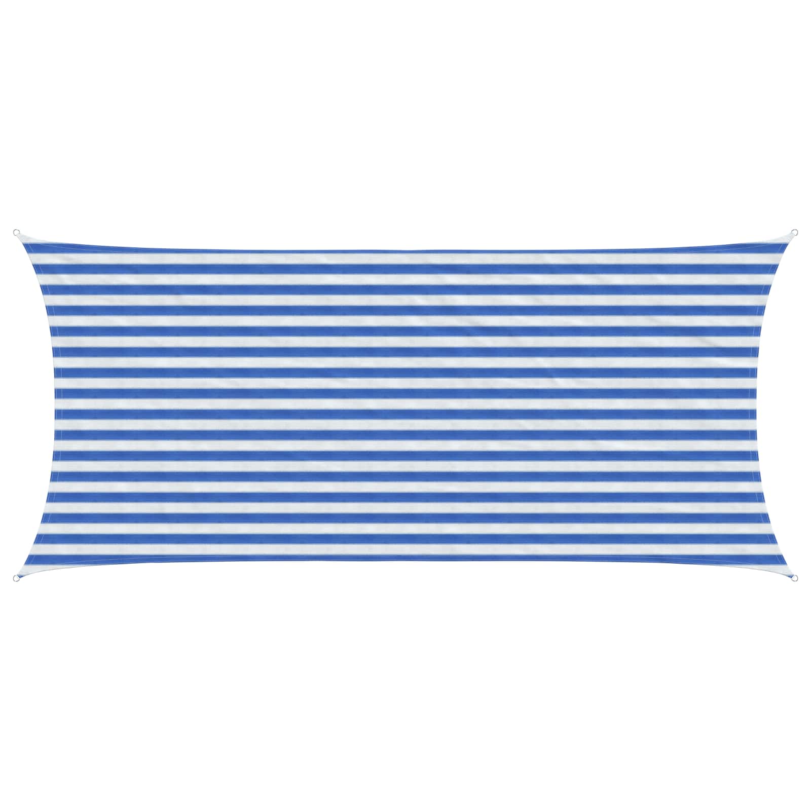 Telo Ombra Blu e Bianco 2 x 5 m HDPE