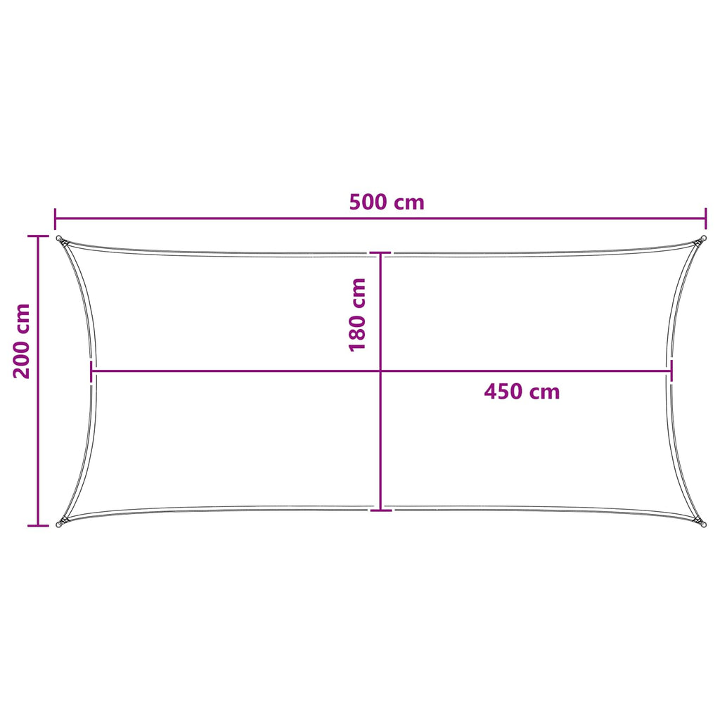Telo Ombra Blu e Bianco 2 x 5 m HDPE