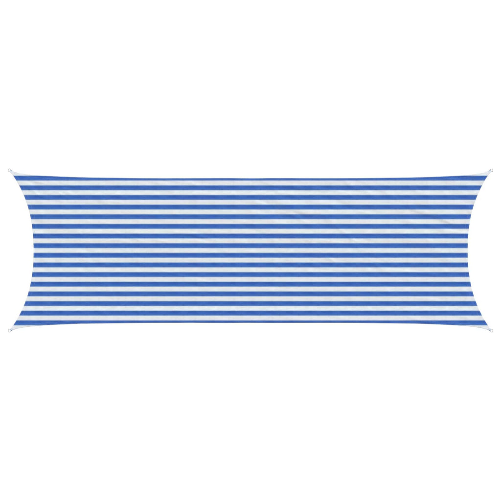Telo Ombra Blu e Bianco 2 x 6 m HDPE