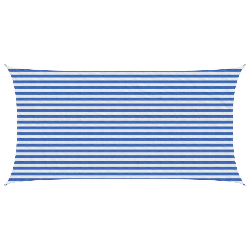 Telo Ombra Blu e Bianco 2,5 x 6 m HDPE