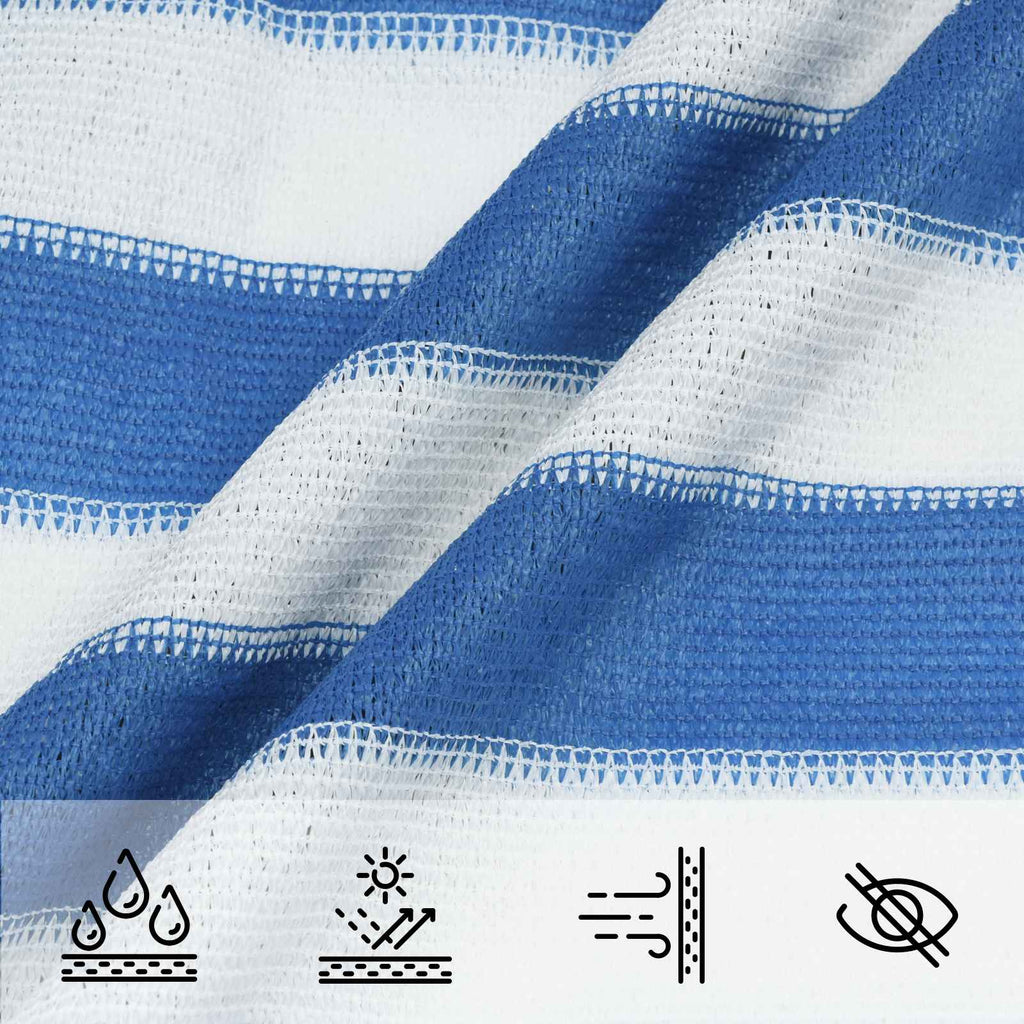 Telo Ombra Blu e Bianco 3 x 4 m HDPE
