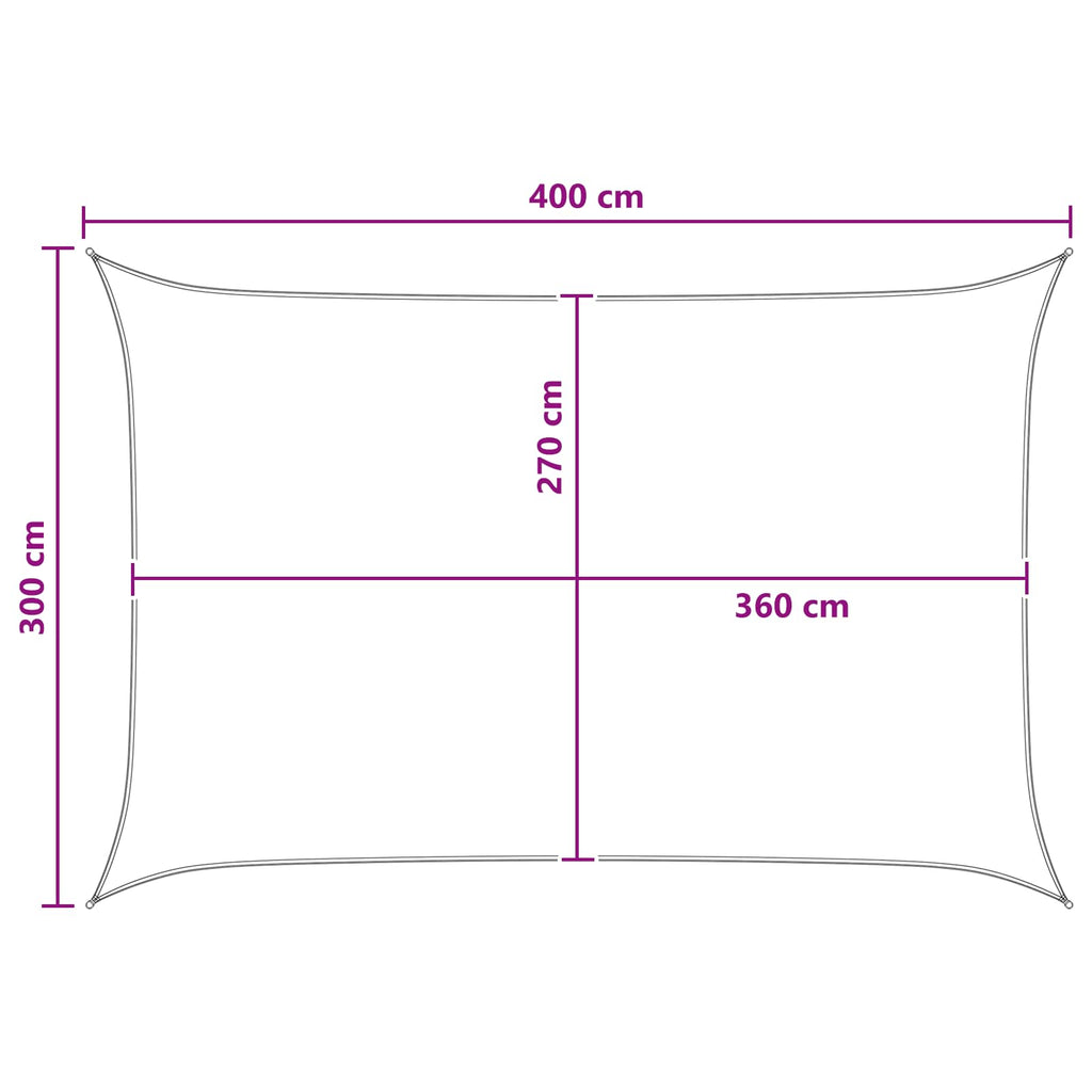 Telo Ombra Blu e Bianco 3 x 4 m HDPE