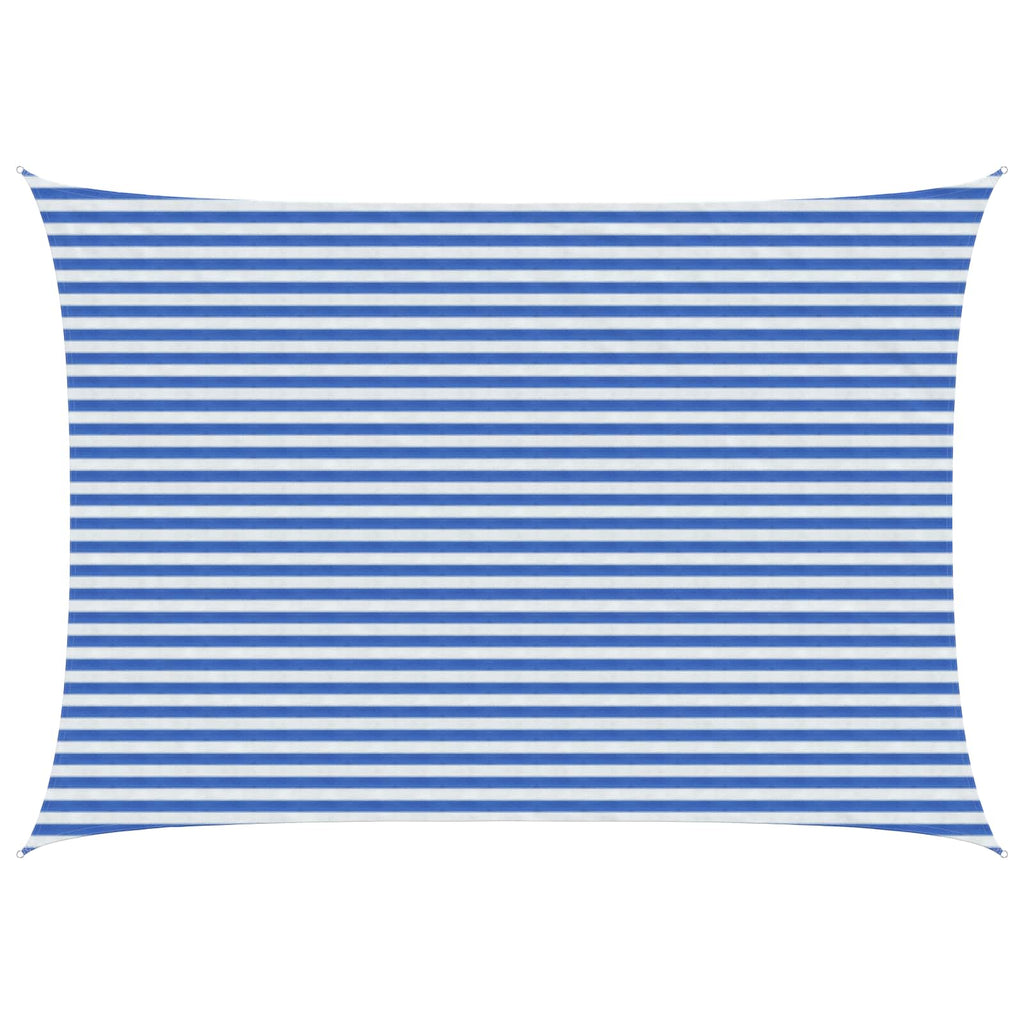 Telo Ombra Blu e Bianco 3,5 x 4,5 m HDPE