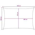 Telo Ombra Blu e Bianco 3,5 x 4,5 m HDPE