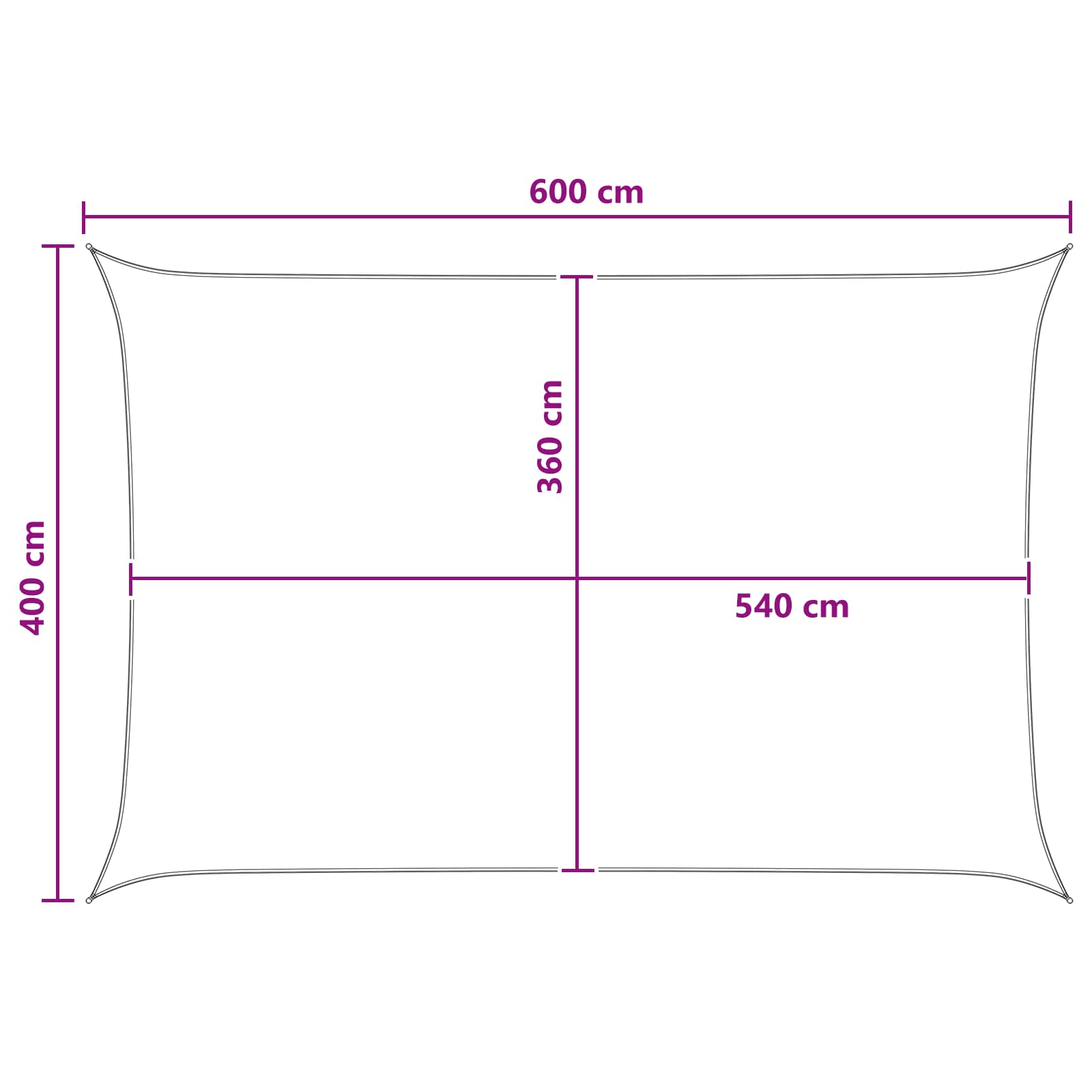 Telo Ombra Blu e Bianco 4 x 6 m HDPE