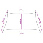 Telo Ombra Blu e Bianco 3 / 4 x 2 m HDPE