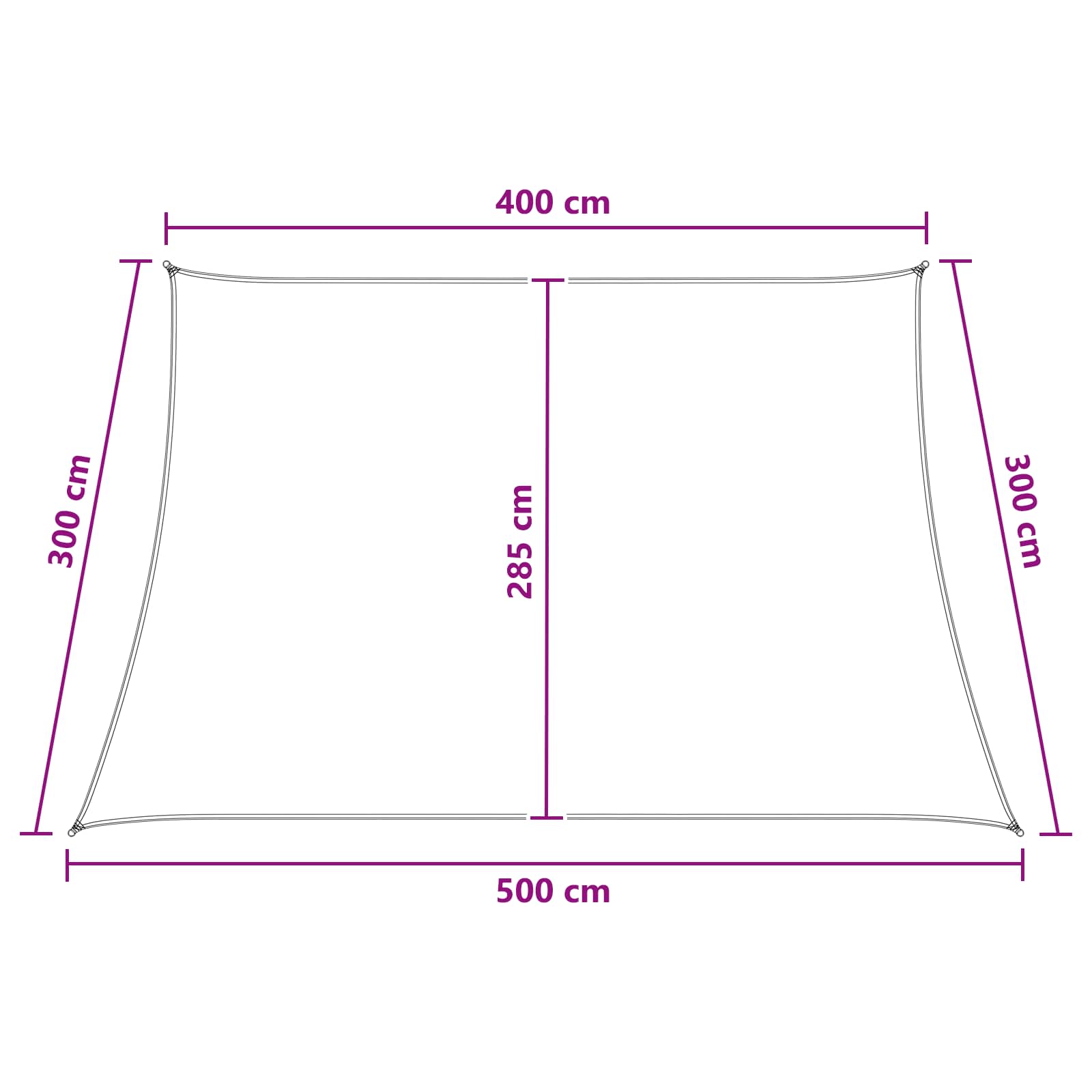 Telo Ombra Blu e Bianco 4 / 5 x 3 m HDPE